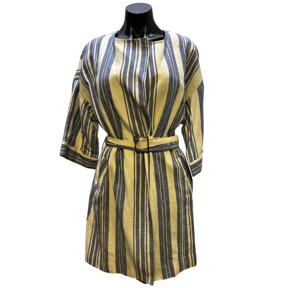 Elevenses Anthropologie NWT Striped Blue & White Jacket XS - Picture 5 of 12